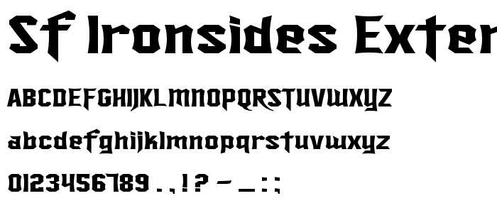 SF Ironsides Extended font
